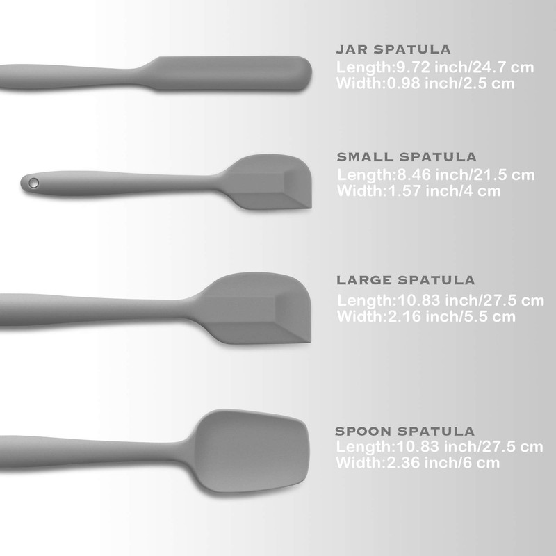 4 Piece Silicone Spatula Set, Flexible Heat Resistant Non-scratch Baking Cook... gallery