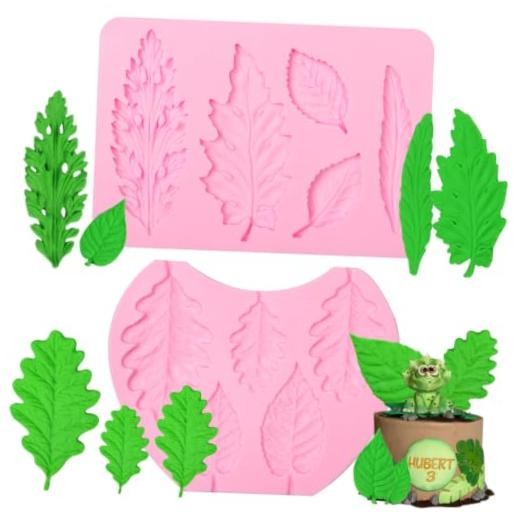 Leaf Silicone Fondant Molds Set of 2 for Leaf Silicone Chocolate Molds(XL57)