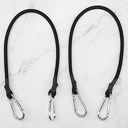 4 Inch Black Bungee Cords with Carabiner HooksPcs 24 inch 2 gallery