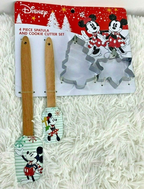 Christmas Disney Spatula & Cookie Cutters Mickey & Minne Mouse Utilities