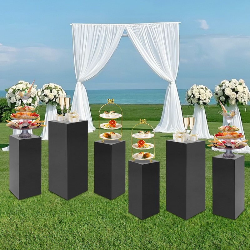 6 PCS Display Pedestal Stand, Metal Display Pedestal Stands for Birthday Party