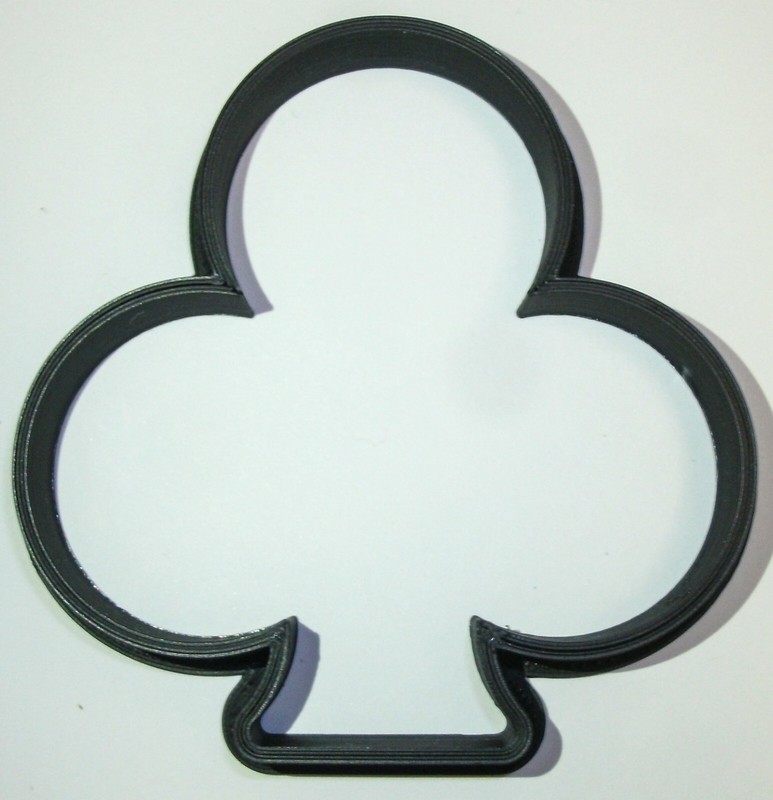 BLACK CLUB PLAYING CARD POKER BLACKJACK SOLITAIRE RUMMY COOKIE CUTTER USA PR898