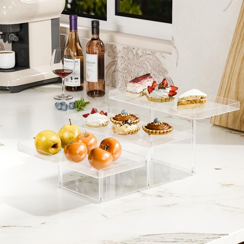 3 Tier Cupcake Stand Set - Clear Acrylic Dessert Table Display Set for Pastry... gallery