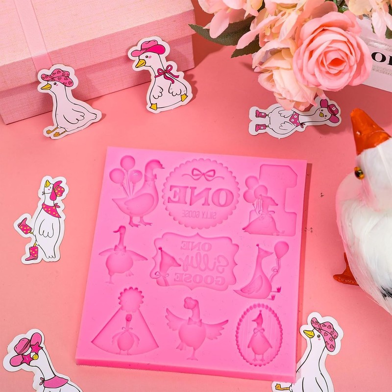 One Silly Goose Birthday Fondant Molds Funny Silly Goose Silicone Molds Choco... gallery