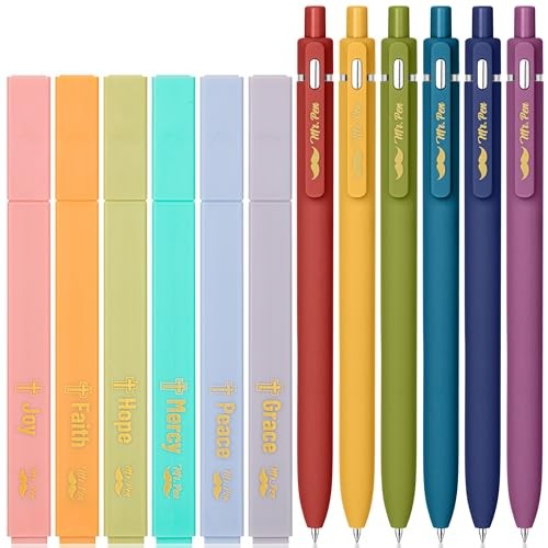 - Aesthetic Highlighters and Gel Pens, 12 Pack, Bible Highlighters No Bleed, gallery