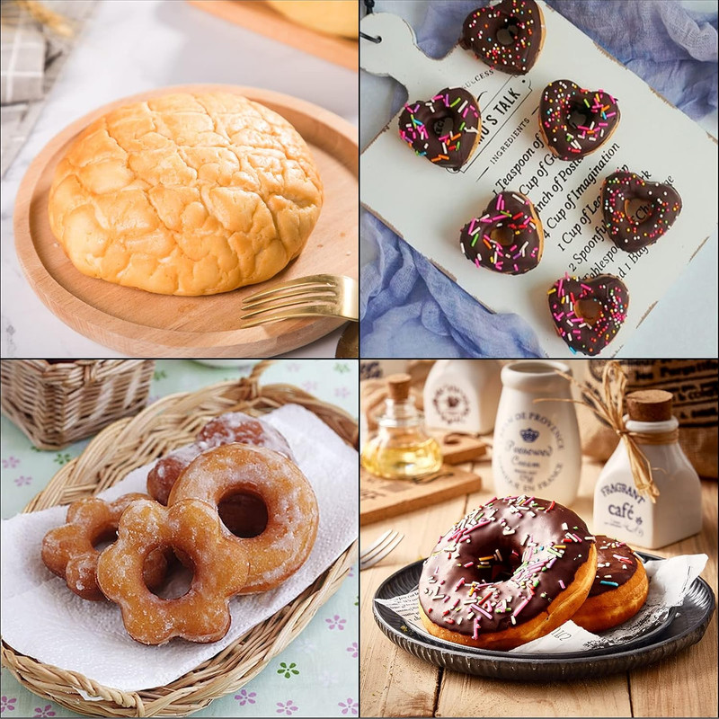 4 Pack Donut Maker Cutter, Creative Reusable Non-Stick Doughnut Molds, Fondant C gallery