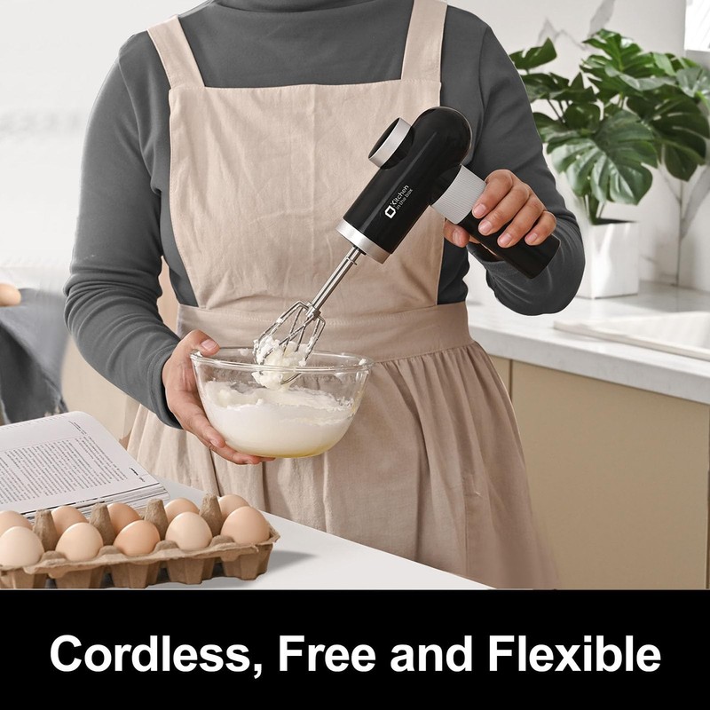 Kitchen in the box Cordless Rechargeable Hand Mixer for Kitchen, Portable Han... gallery