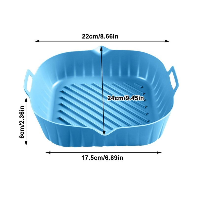 Air Fryer Silicone Pot Air Fryer Basket Linings Non-Stick Safe Oven Baking Tray gallery