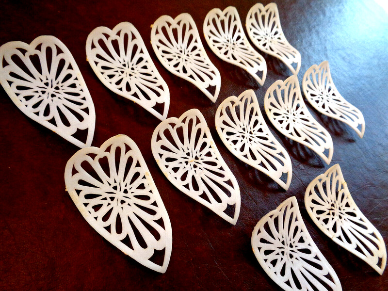 Lot 12 White Curved Long Decorative Hearts Wedding Cake Decorating Accessories gallery