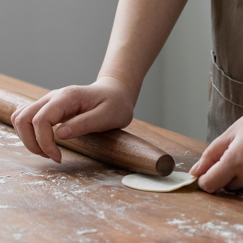 High-Quality Wooden Rolling Pin 15.75" Walnut gallery