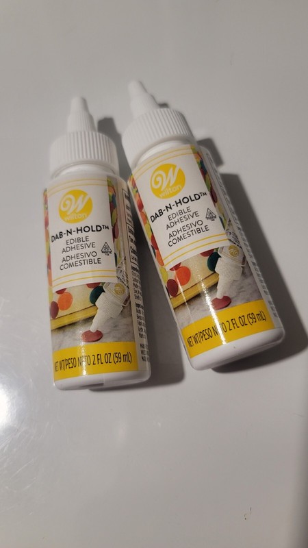 2 PCS (Two pieces) Wilton Dab-N-Hold Edible Adhesive, 2 oz each