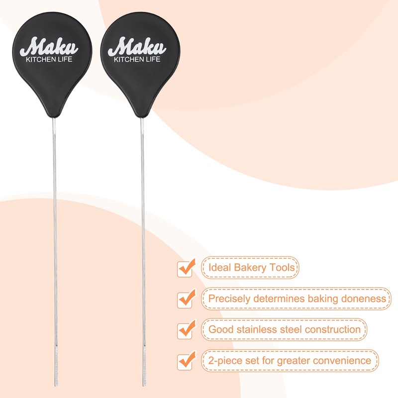 Cake Tester, 4 Packs Black Supplies for Home Bakers for Baking Supplies gallery