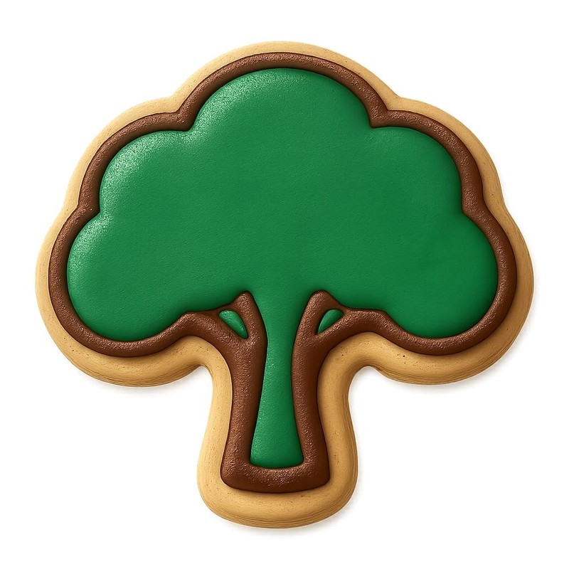 Umbrella Tree Canopy Cookie Cutter & Stamp, Fondant & Clay - 4x3.8 gallery