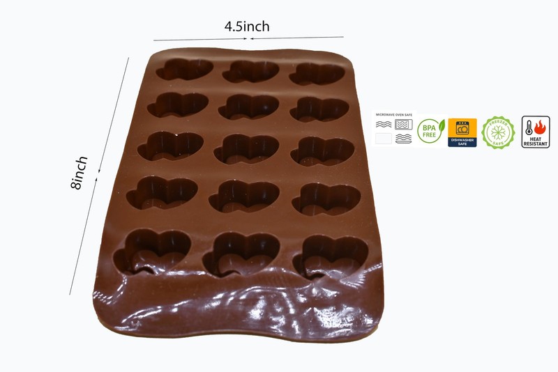 Chocolate Heart To Heart In Love Shape Tray Pan Silicone Diy Mold Durable Oven F gallery