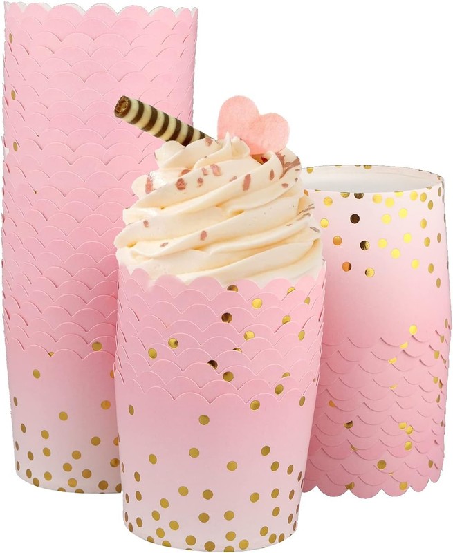 50 Pcs Colorful Greaseproof Paper Baking Cups Large 5 Oz Cupcake Paper Liners US