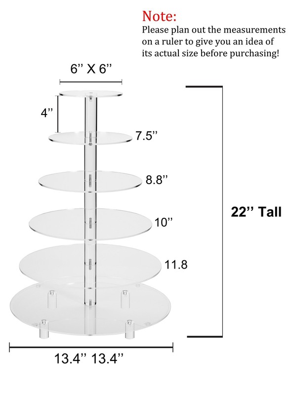 ® 6 Tier Round Acrylic Cupcake Stand-cake stand-dessert stand, cupcake Tower ... gallery