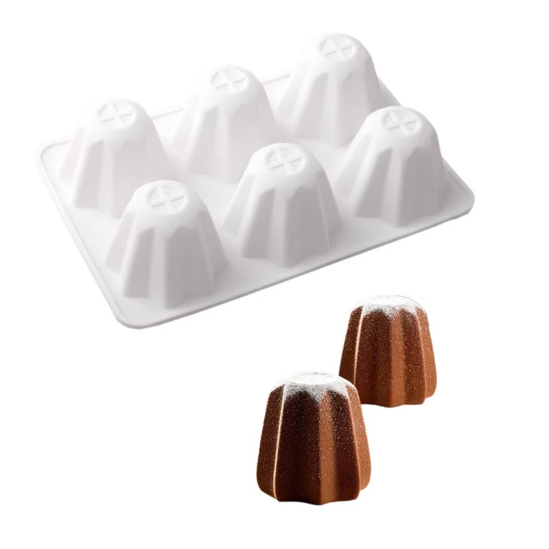 6 Cell Silicone Cake Mold Pandolo Shaped Dessert Baking Tool gallery