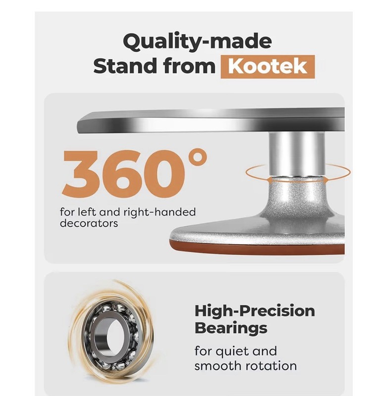 Kootek Aluminium Alloy Revolving Cake Stand 12 Inch Rotating Cake Turntable f... gallery
