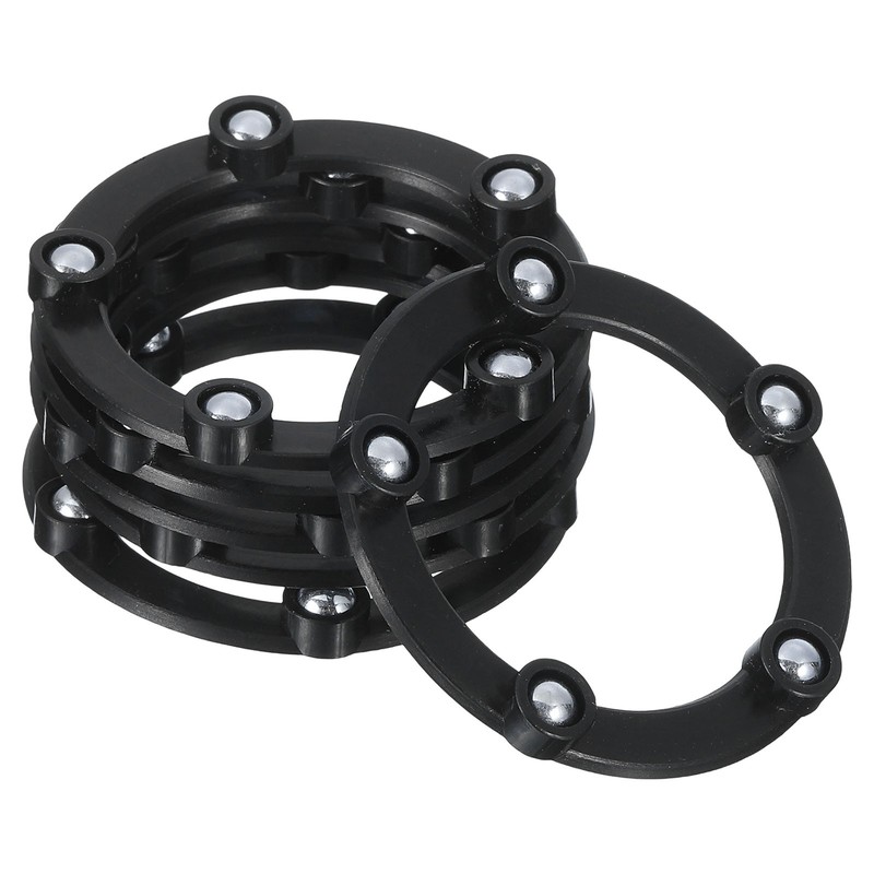 12Pcs 2 Inch Rotating Swivel Stand with Steel Ball Bearings, Black, 5 Balls