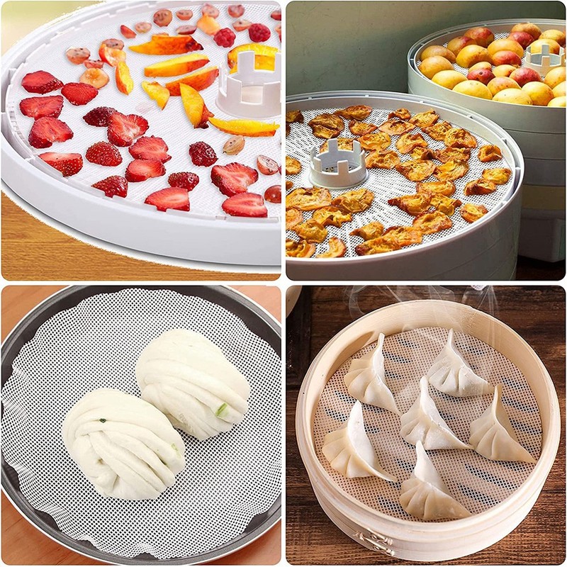 6Pcs Silicone Steamer Liners Round Non Stick Steamer Pads for Food Preparation gallery