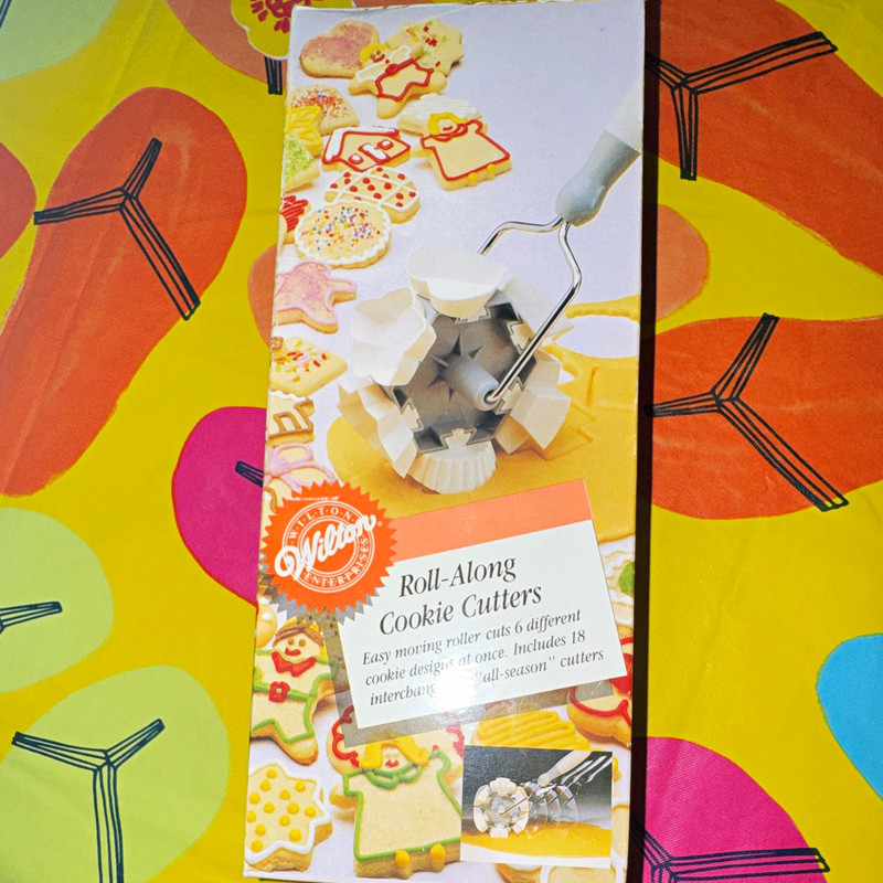 Wilton Roll-Along Cookie Cutters 18 Assorted Shapes Christmas Easy Clean
