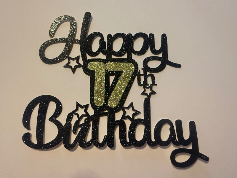 *assorted “17th BIRTHDAY CAKE TOPPERS” for birthday party 17 17 17 17 17 17 17