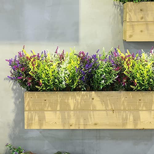 24 Bundles Flowers Outdoor Plants Fake Lavender Purple, Red, White, Yellow gallery