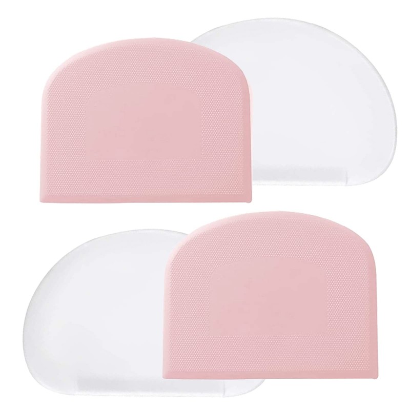 Dough Bowl Scraper 4 Pack Food Grade PE Rubber Kitchen Baking Tools – Easy