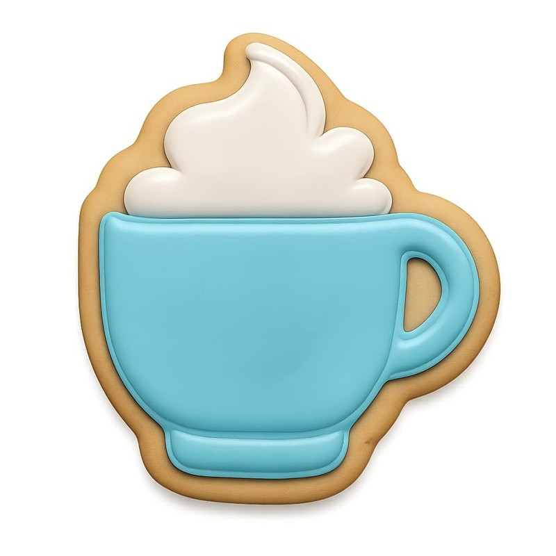 Cafe au Lait Dream Cookie Cutter & Stamp, Fondant & Clay - 4x4.3 gallery