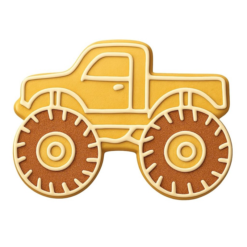 Mangrove Fury Monster Truck Cookie Cutter & Stamp, Fondant & Clay - 4x2.8 gallery