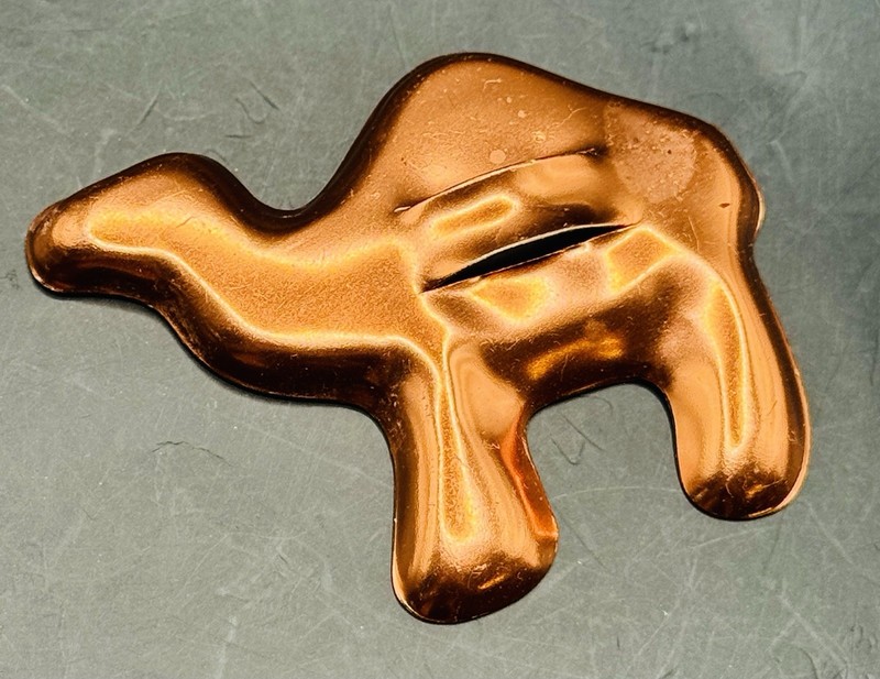 Camel Cookie Cutter 3” X 2.5” Copper Metal With Handle