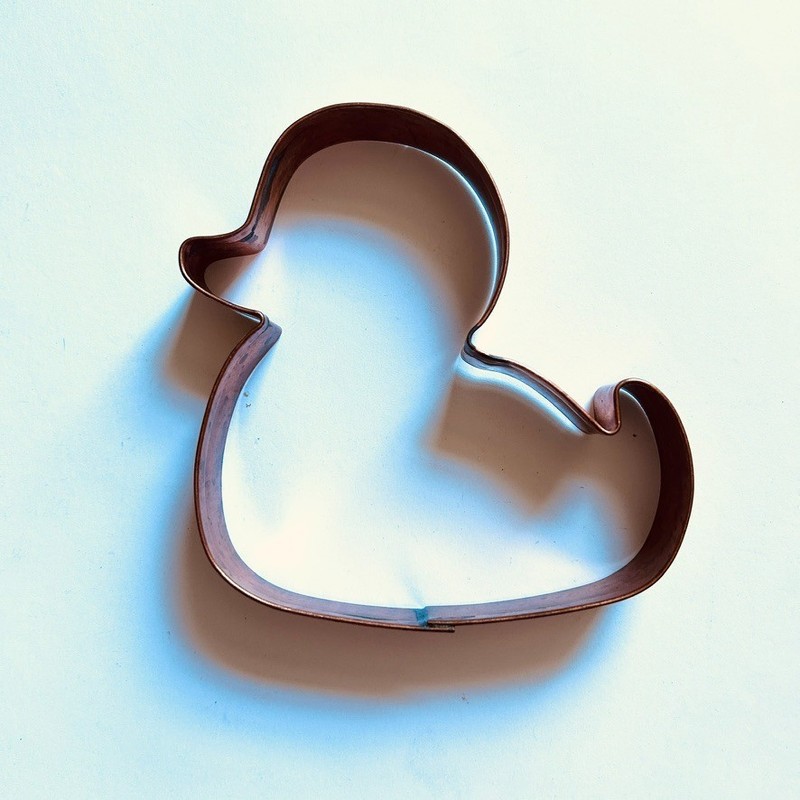 Duck Copper Cookie Cutter Large Heavy 5 x 5.5 x 1 in Easter Spring Baby Shower