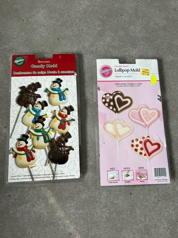 Chocolate Candy Mold Sheets Lot Of 12 Hearts, Christmas, Pumpkins Unicorn Bunny gallery