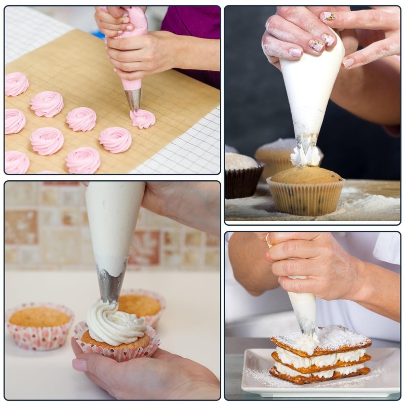 100 Pcs 8 inch Disposable Mini Piping Bags, Clear Pastry Bags for Cake Decor gallery