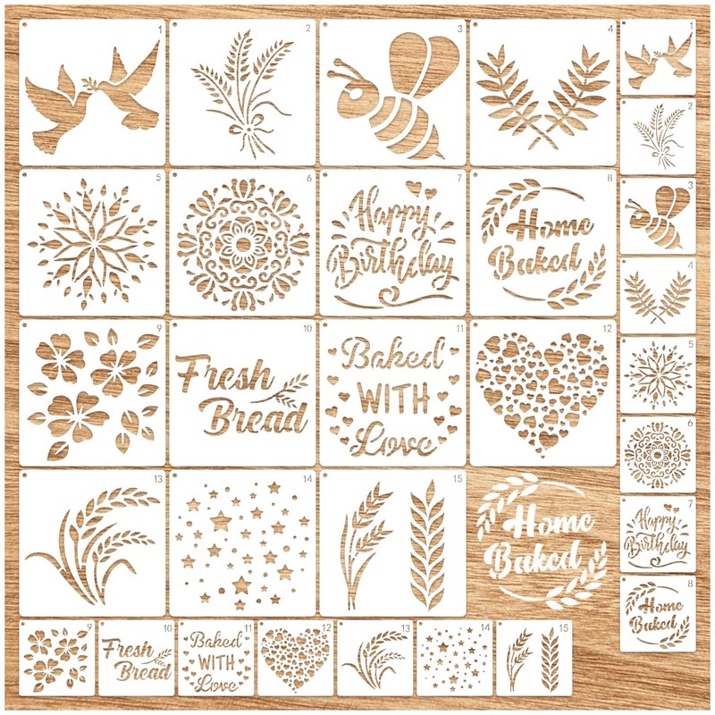 Bread Stencils for Sourdough Artisan Baking Template Cake Cookie Decorating