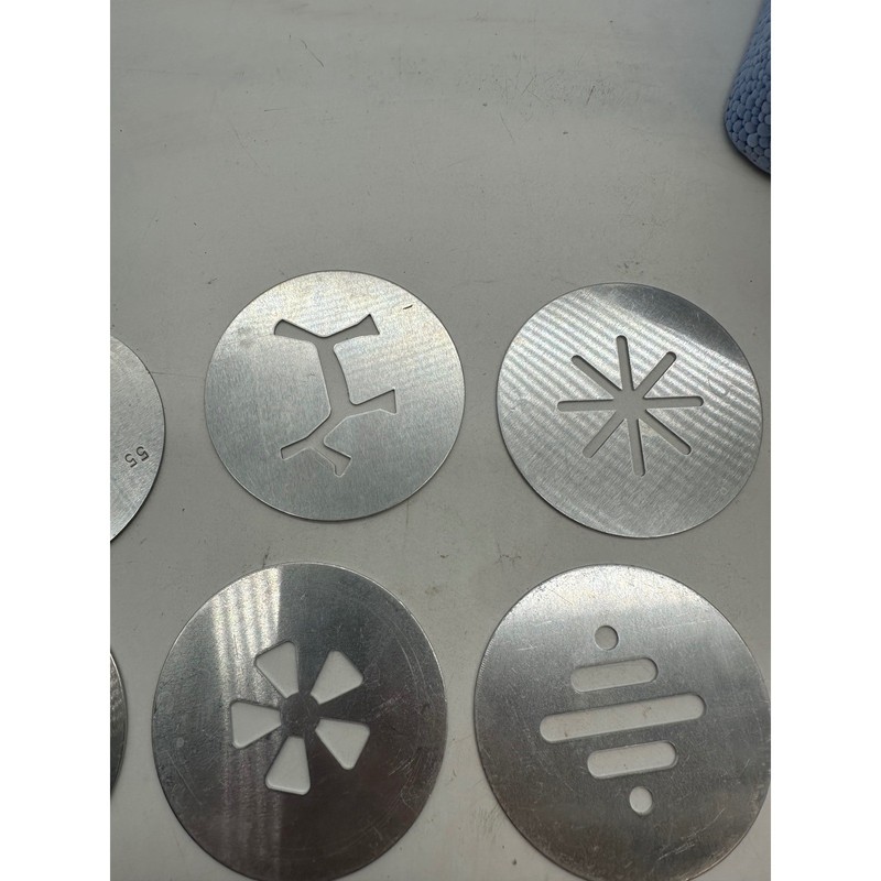Vintage Aluminum Cookie Press Discs Replacement Set of 9 Spritz Shapes Tree Star gallery
