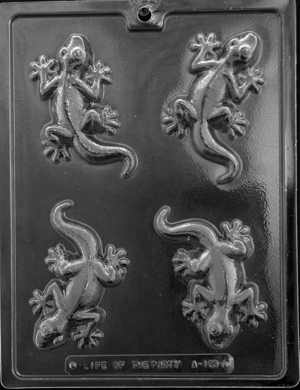 Grandmama’s Goodies A133 Lizard Chocolate Candy Mold with Exclusive Clear