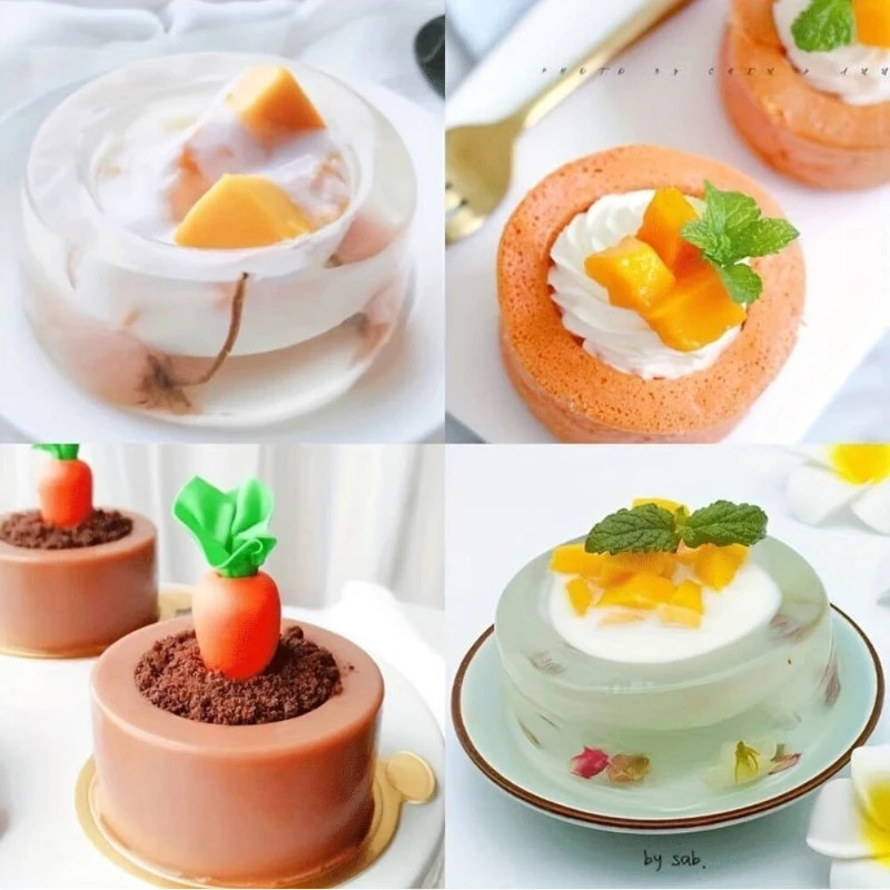 Reusable 6 Cavity Cylinder Mousse Cake Mold Chocolate Mold Kitchen Baking Tools gallery