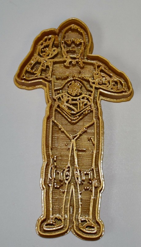 C-3PO HUMANOID ROBOT STAR WARS CHARACTER LIGHTSABER COOKIE CUTTER USA PR750 gallery