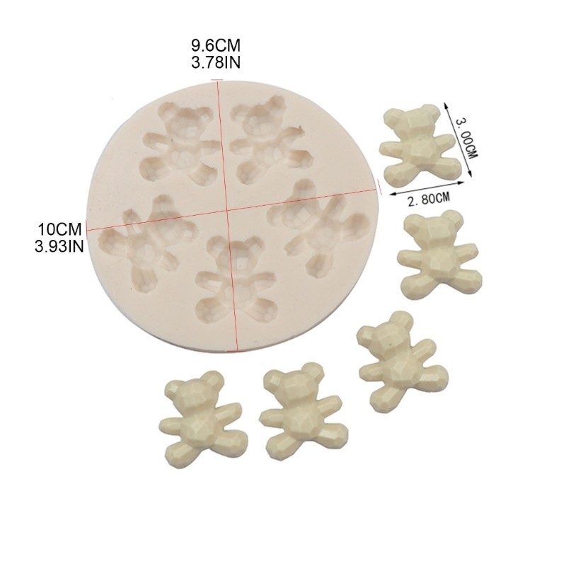 Diamonds Bear Cake Sugar Mold Fondant Cake Grade Silicone Baking Mould gallery