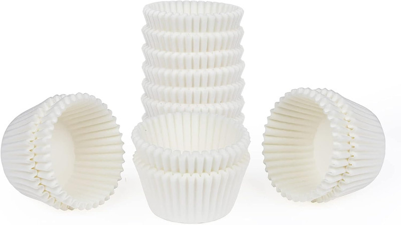 500 Count Mini Cupcake Liners White Muffin Liners Greaseproof No Smell Small Cup gallery