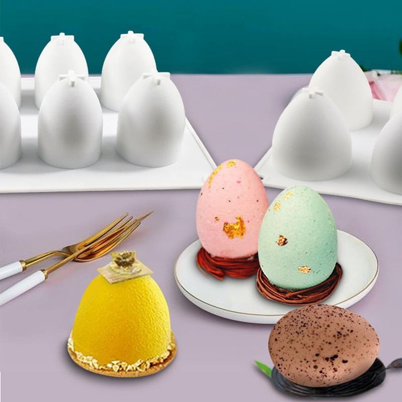 Easter Silicone Egg Molds 3D Egg Shaped Fondant Mold for Chocolate, DIY Bakin... gallery