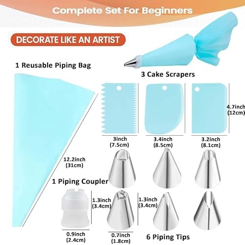 Springform Cake Pan Set with Cake Decorating Kit, Non-stick Leakproof Round gallery