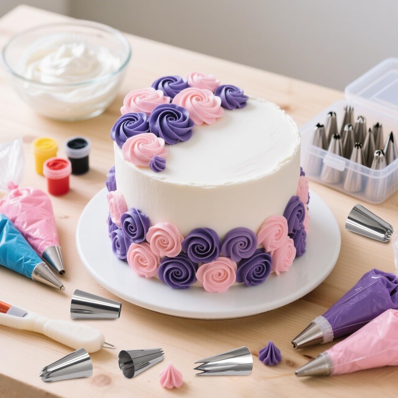 5 PCS 1M Stainless Steel Star Piping Tip Set Cake Decorating Buttercream gallery