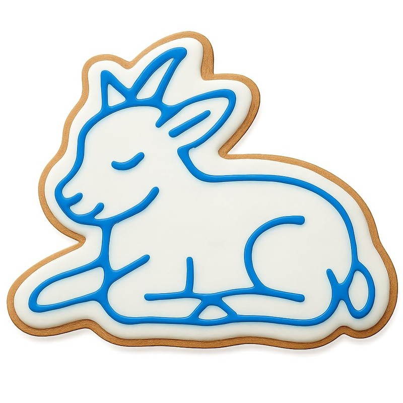 Resting Pygmy Goat Cookie Cutter & Stamp, Fondant & Clay - 4x3.2 gallery