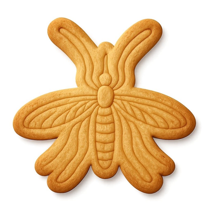 Detailed Wing Mosquito Cookie Cutter & Stamp, Fondant & Clay – 4×3.5