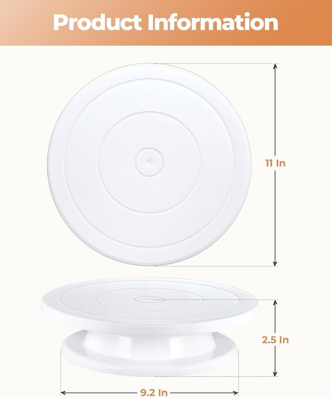 Cake Stand, 11 Inch Rotating Cake Turntable for Decorating, Display & Baking,... gallery
