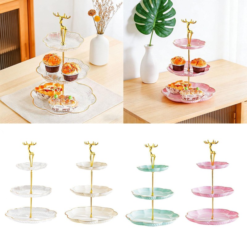 3 Tiers Cake Display Stand Pastry Holder for Celebration Birthday Parties gallery