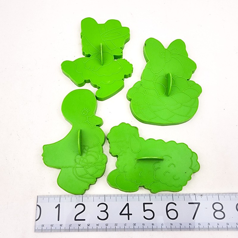 Vintage 1978 Wilton Easter Spring Cookie Cutters Plastic Set Of 4 Hong Kong gallery