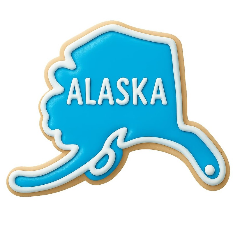 Alaska State Silhouette Cookie Cutter & Stamp, Fondant & Clay - 4x3.3 gallery